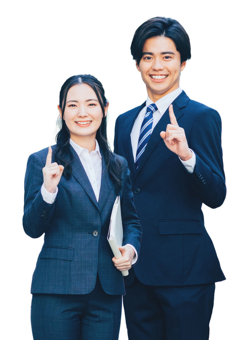 働く若い男女